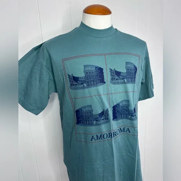 NEW Vintage 90s Screen Stars T Shirt - Roma Colosseum Architecture - Picture 5 of 10